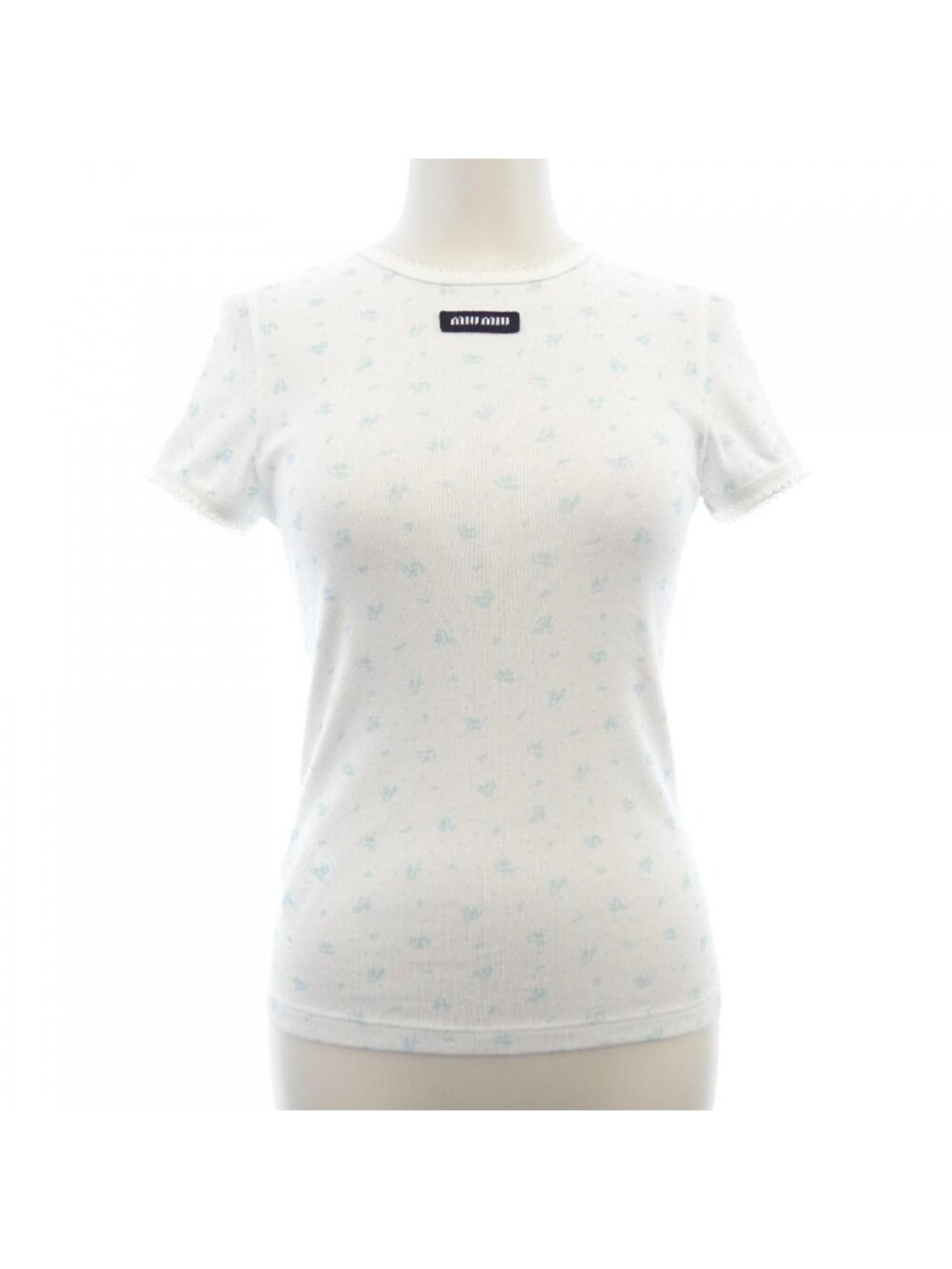 Miu Miu Ribbed Jersey T-Shirt